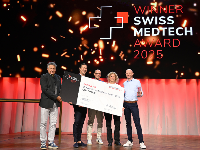 Major honour: QUMEA wins Swiss Medtech Award 2025